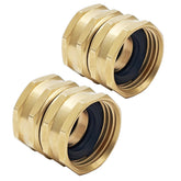 Kabter brass rotatable garden hose adapter showing ease of connection and anti-twist action