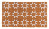 KAF Home coir doormat at the front door with textured surface for dirt capture.