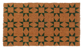KAF Home green coir doormat, front view, traps dirt at entry.