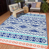 Kalafun outdoor rug 5x8 with plastic straw texture for patios and decks.