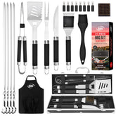 Kaluns 21-piece grill tool set in a case for convenient outdoor cooking.