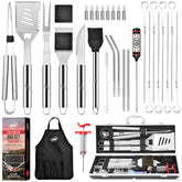 Kaluns 32-piece grilling set with storage case for outdoor barbecues.