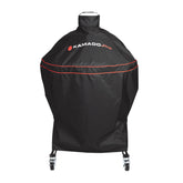 Kamado Joe Big Joe 24-inch cover front view protecting grill from weather and debris.