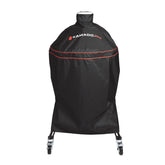Kamado Joe Classic Joe 18-inch cover front view protects grill from the elements.