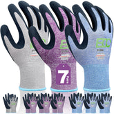KANGLONGDA purple gardening gloves pair, durable grip for weeding and planting.