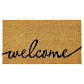 KANKUN Bold Coco Coir Door Mat front view with heavy backing, welcoming guests