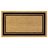 KANKUN Coco Coir Door Mat border shows durable coconut fibers for scraping dirt at entrances.