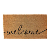 KANKUN coco coir door mat at the front door showing welcoming texture that traps dirt