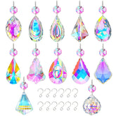 Kanpura 12-pc crystal sun catcher set with radiant rainbow displays.