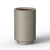 Kante 15-7-inch tall round pedestal concrete planter for indoor and outdoor display