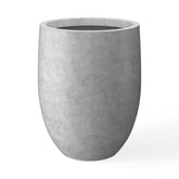 Kante tall planter side view shows a sleek taper and easy to move design