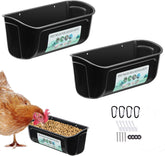 Kapihi 2-pack chicken duck feeder front view showing versatile poultry feeding setup.