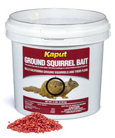 Kaput ground squirrel bait bottle close-up for targeted outdoor protection
