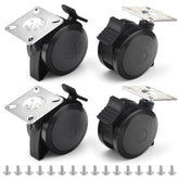 Karbay locking caster 4-pack front view shows sturdy wheels for easy grill movement