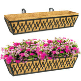 Karlliu 2-pack 30-inch window boxes with durable frame for year-round outdoor display.