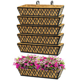 Karlliu window boxes with adjustable brackets for versatile outdoor mounting.