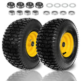 Kartio 15x6-6 front tire assembly fits compatible riding mowers.