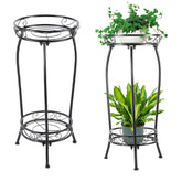 Kavlium two-pack plant stand suitable for indoor or outdoor use, sturdy two-tier display.