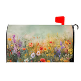 Kawani Spring Floral mailbox cover front view, enhancing curb appeal with vivid, weather-resistant design.