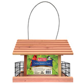 Kaytee Cedar Seed and Suet Feeder displays center seed with a side treat for easy feeding.