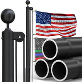KBLOONG 25ft outdoor flag pole standing tall for a bold home display.