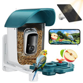KCUHSI Bird Feeder Camera front view captures backyard birds in vivid 2K HD.