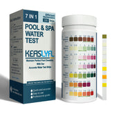 KEASLYFL 7-Way Pool Test Strips package for quick water checks