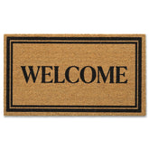Kelarea front door mat in natural coco coir for effective dirt scraping at entrances.
