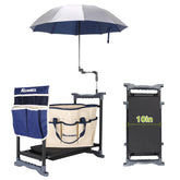 KELHOMECL garden kneeler umbrella provides shade for comfortable outdoor gardening.