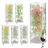 KEOHOLI square tomato cage covers six-pack protecting crops with breathable mesh.