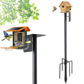 Keplrend heavy-duty bird feeder pole with anti-tip base stabilizes 102-inch setup.