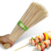 KESEM 18-inch bamboo skewers for grilling meats and vegetables, sturdy and long-lasting