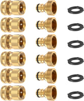 Kesfitt brass quick-connect female connector forms a secure no-leak seal for easy garden setup.