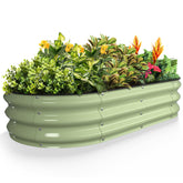 Kesfitt raised garden bed with oval open-bottom design for natural drainage and healthy roots