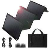 Keshoyal 60W foldable solar panel front view for portable outdoor charging.