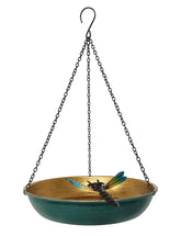 Keygift hanging birdbath with dragonfly detail for a charming garden visit
