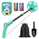 Keyixize kids metal detector with 6.5-inch waterproof coil for beach treasure hunts.
