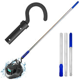 Keyrank hook for all robotic pool cleaners with pole; easy attachment improves pool cleaning setup.