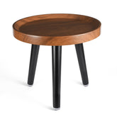 KGPLOME indoor plant stand walnut top view shows display and stability.
