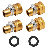 Kichwit 2-pack 5/8-inch aluminum hose connectors ready for quick repairs.