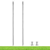Kichwit metal stake yard sign assembly showing two-piece design for sturdy setup.