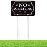 Kichwit no soliciting sign front door with bold letters for clear messaging