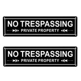 Kichwit no trespassing sign 2-pack on fence, durable aluminum for outdoor use
