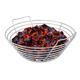 Kick Ash Basket large for Big Green Egg – front view shows steady heat