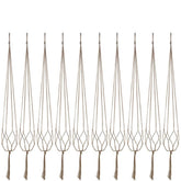 Kicovitifa plant hanger with 40-inch macrame strands supporting lightweight pots indoors or on a balcony