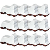 Kigeli pot feet 3in long and 1.5in tall, white finish elevates planters for airflow
