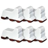 Kigeli resin pot feet six-pack, white and brown, for better drainage and airflow