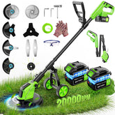 Kihoplly weed wacker with wheels provides stable movement across the lawn