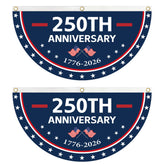 KIIPOAPAU 250th anniversary bunting in 1.5x3 ft with bold patriotic colors.
