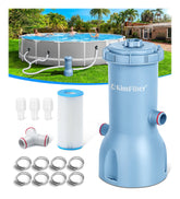 KimFilter Pro Series 1000 GPH pump front view showcases strong pool filtration